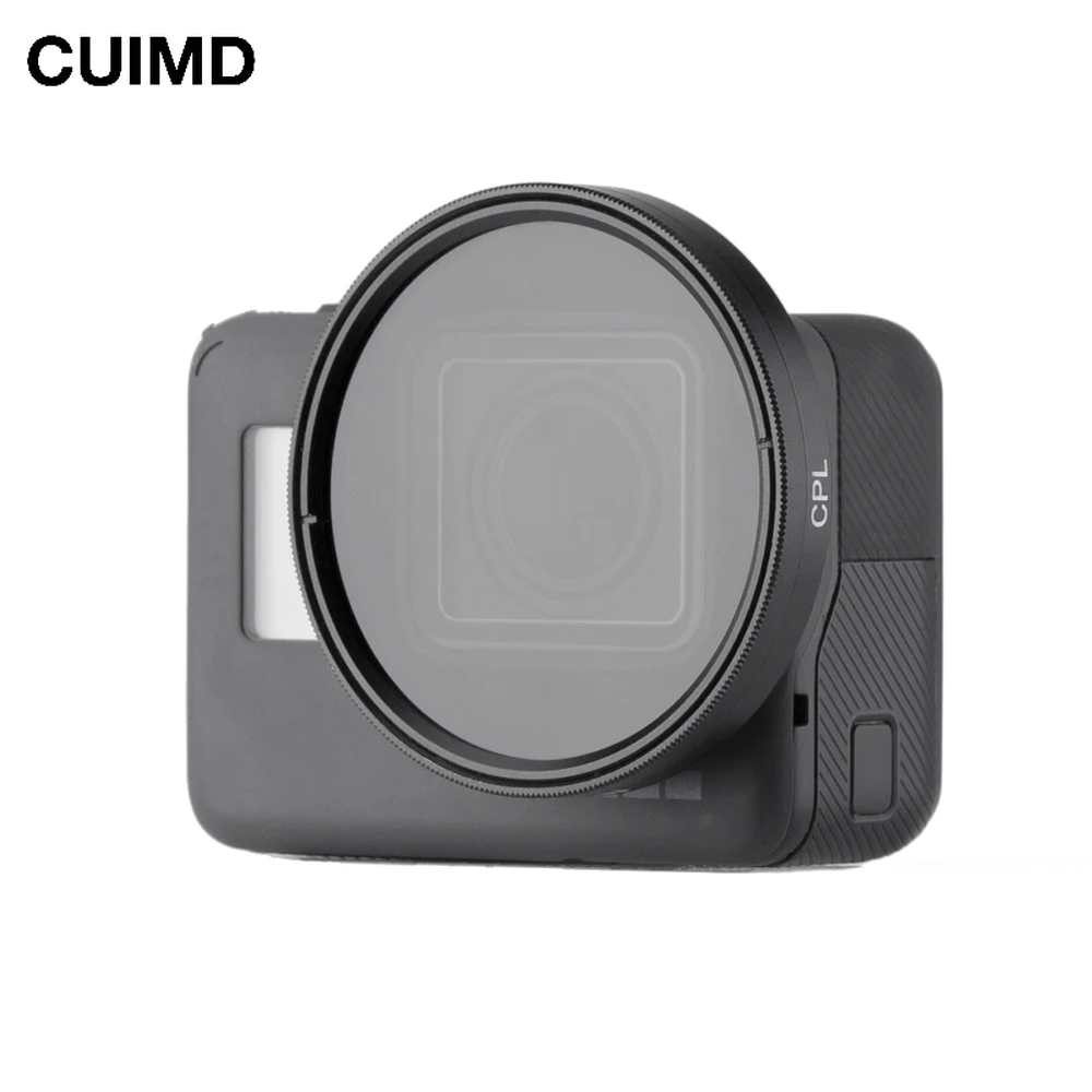 Aluminum Polarizing Filter Circular Polarizer Filter CPL Lens + Cap for GoPro Hero 5 Hero 6 Hero 7 Photography Accessories