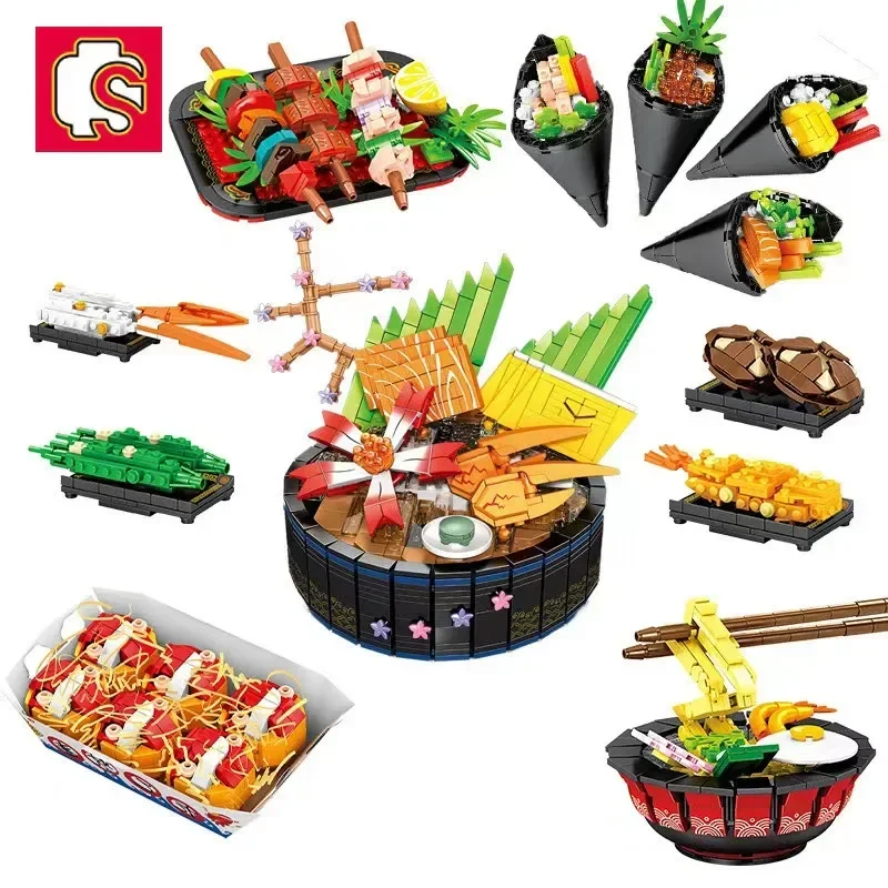 601403-601406 601407-601410 601411 601412 601413 601414 601415 Sembo Blocks  Building Toys Japanese Food Snacks Puzzle Gift