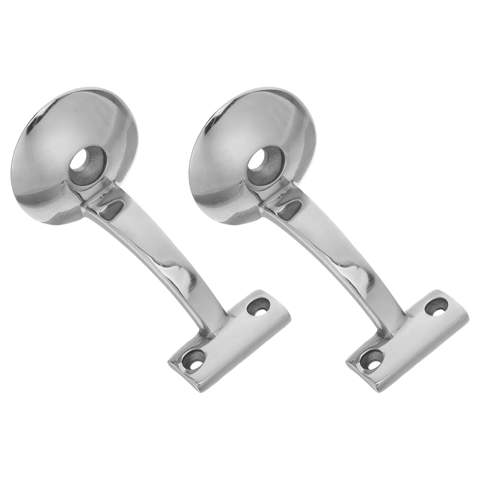 2Pcs Stair Handrail Wall Mount Brackets Brushed Stainless Steel Heavy Duty Support for Home Indoor Stairway Railing Banister