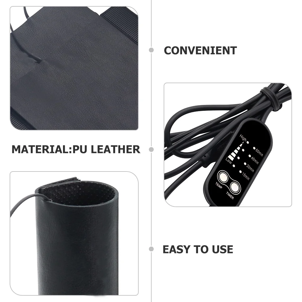 2 قطعة دراجة نارية USB ساخنة المقود القبضات بولي تدفئة تدفئة أربعة مستويات قابل للتعديل الموقت وظيفة المضادة للانزلاق مقاومة للاهتراء #2