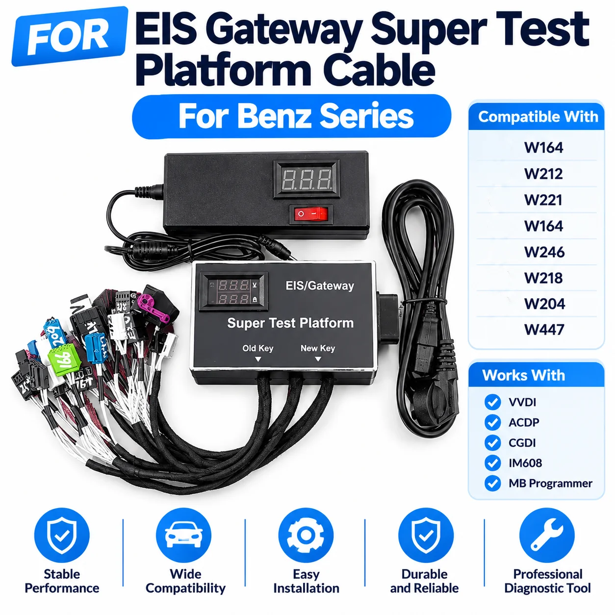 EIS  Gateway Super Test Platform Cable for Benz W164 W212 W221 W164 W246 W218 W204 W447 VVDI ACDP CGDI IM608 MB Programmer