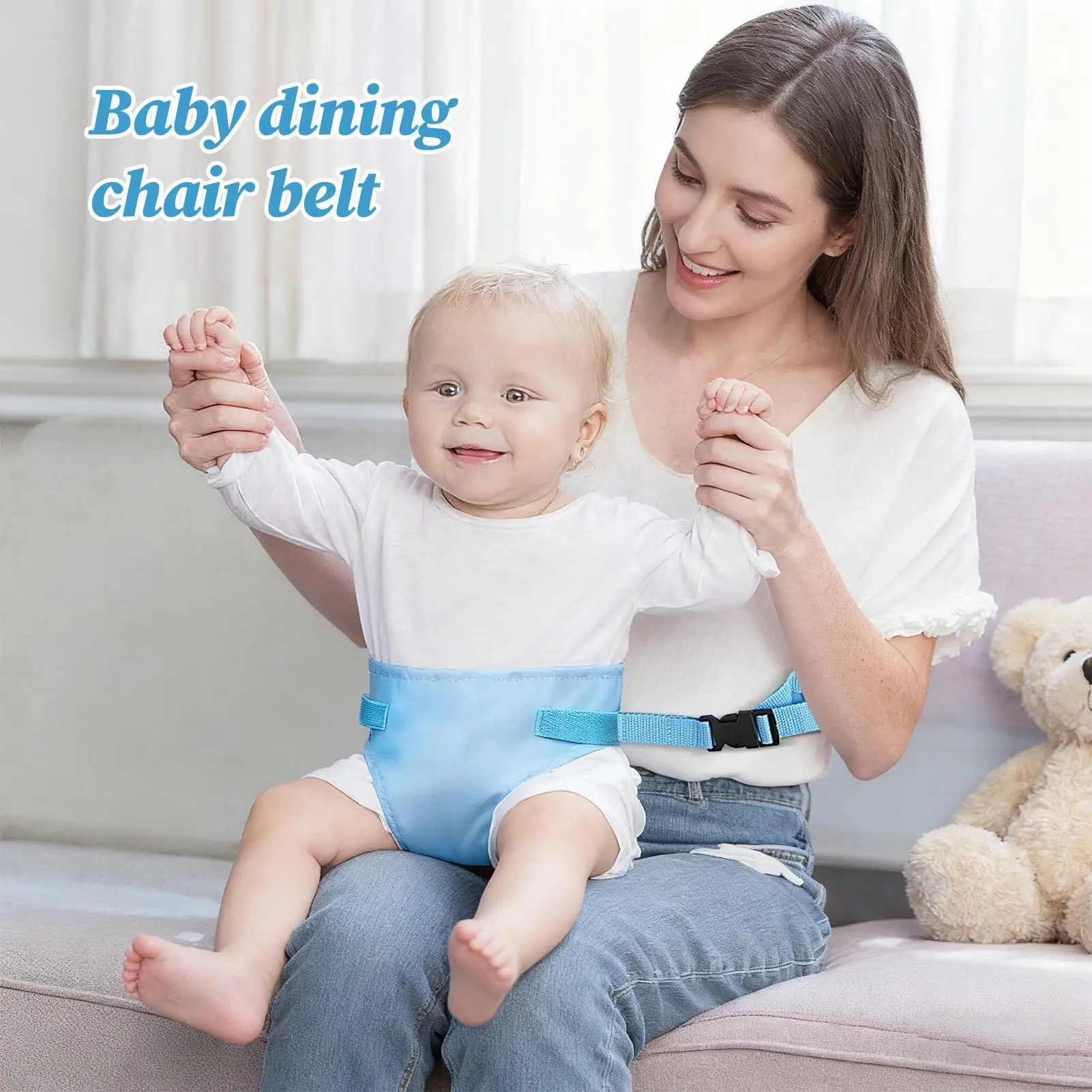 Arnês para cadeira alta de bebê, cinto de reforço portátil para jantar, compras, restaurante, carrinho, mesa
