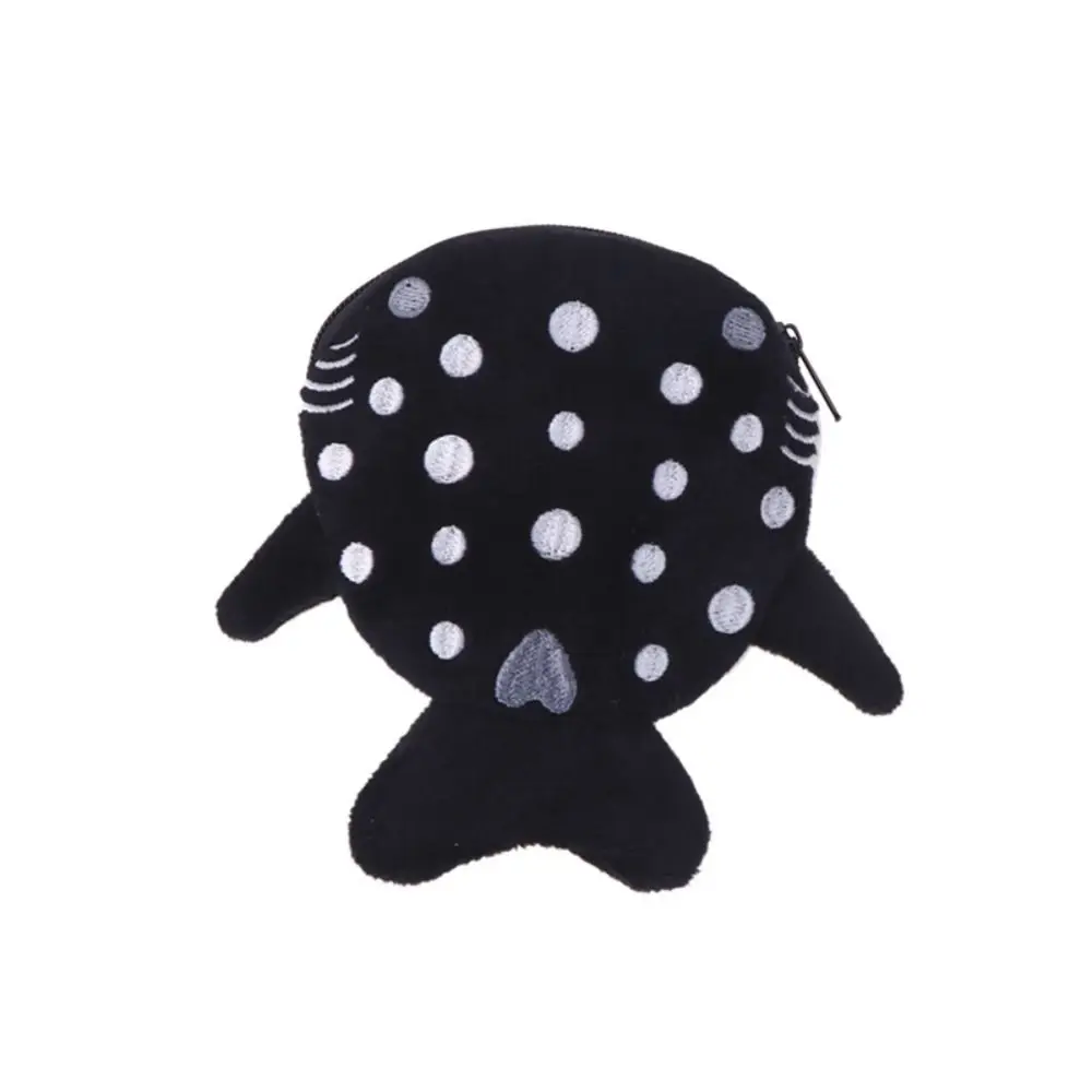 Dessin animé requin baleine requin porte-monnaie Animal fermeture éclair requin en peluche portefeuille Portable créatif en peluche sac à monnaie écouteur cadeau d'anniversaire