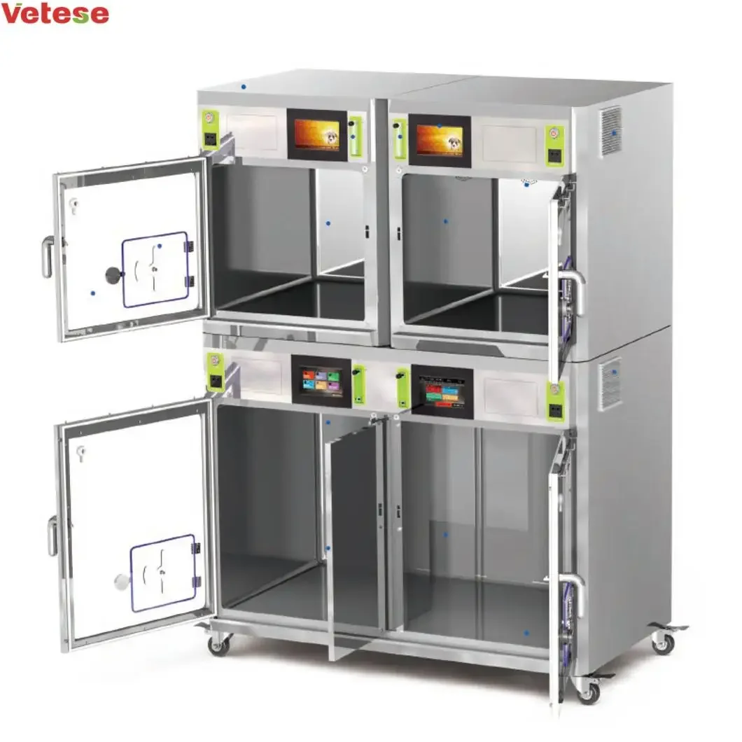 Pet medical equipment Full Function stainless steel ICU veterinary pet incubator oxygen cage for sale