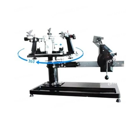 Mesh and feather dual-purpose hand-cranked threading machine rack racket plate can be rotated 360 °
