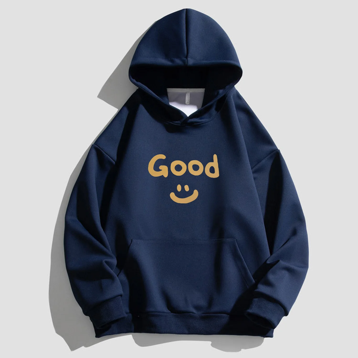 

[XNF Official Store]320 Of Grams Heavy Cotton! Good :) Smiling Face Printed Vintage Hoodie Oversized Hip Hop Men's Women's Tops
