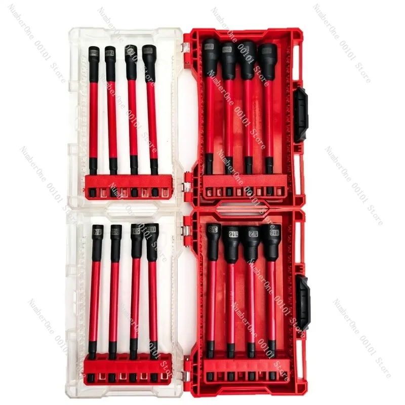 150mm Magnetic Impact Socket Set,6-Inch Power Sleeve Adapter,Metric and Imperial Sleeve Kit for Drill and Screwdriver
