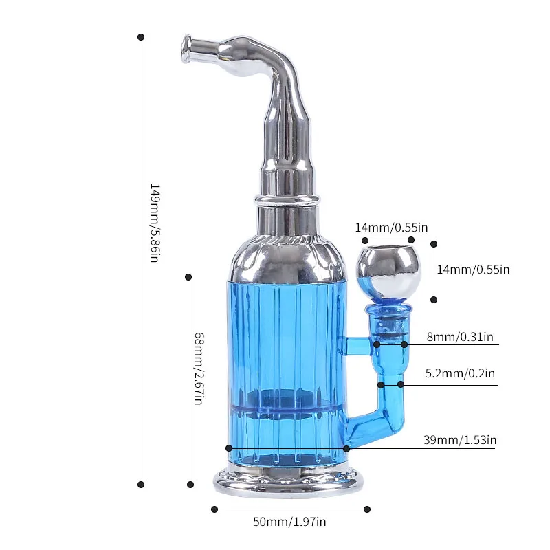 Portable Microfilter Water Smoke Pipe Recirculating Popular Cigarette filter Washable detachable Hookah Shisha Pipe Smoking Tool