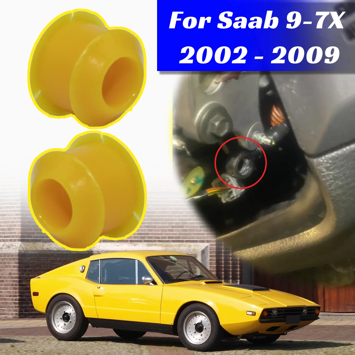 

2x for Saab 9-7X 2002-2009 Shift Cable Bushing Shifting Fix Gear Selector Change Lever Linkage End Pivot Grommet Accessories Kit