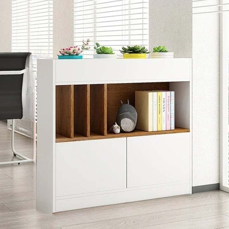 

Office partition filing cabinets screen shelf wooden storage low filing cabinets display decoration cajonera blanca furniture