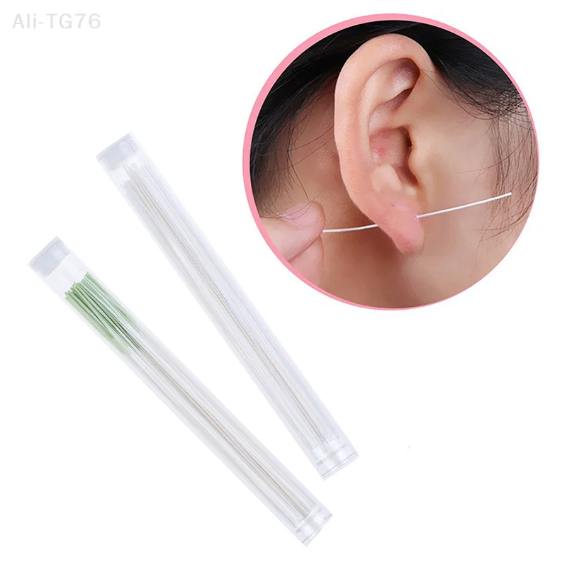 60pcs Earrings Hole Cleaner Disinfection Ear Wires Hole Cleaning Line Piercing
