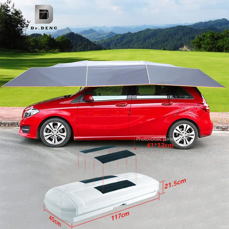 

Dr.Deng Newest 4M Portable Waterproof Smart Remote Control Automatic Car Umbrella With Solar Power