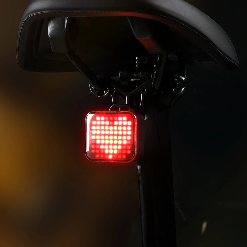 MTB Bike Tail Light Intelligent Automatic Brake Sensor Light IPX6 Waterproof USB Charging Installable Bicycle Rear Light
