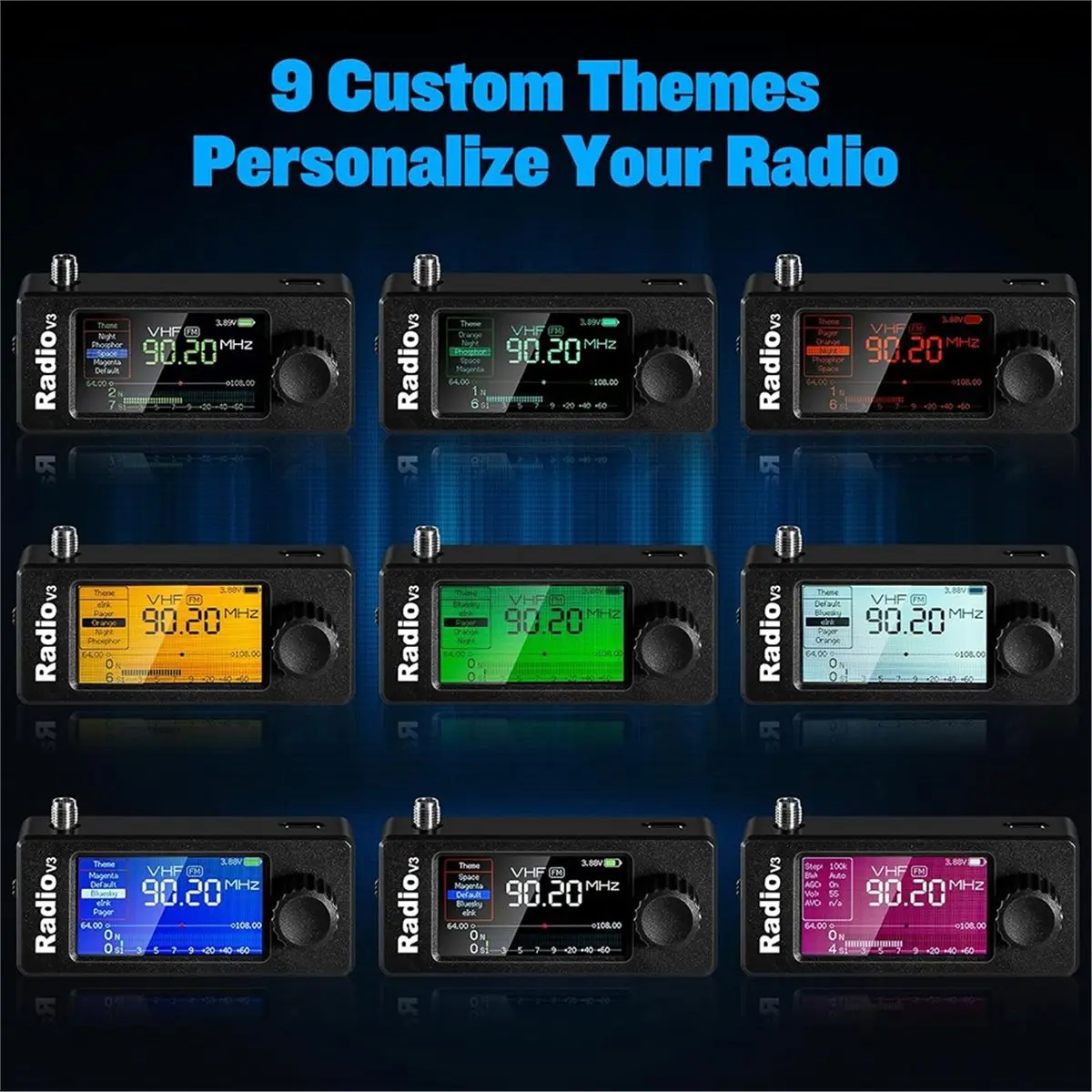 

A23G Si4732 Mini Radio V3 Pocket Shortwave Radio Receiver HF SW MW VHF All Band Receiver with Radio Stand