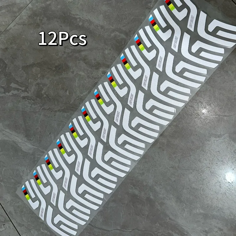 2D flat sticker, motorcycle sticker 12pcs/et, bicycle wheel sticker, bicycle spoke ornament, bicycle ring rainbow pattern, best