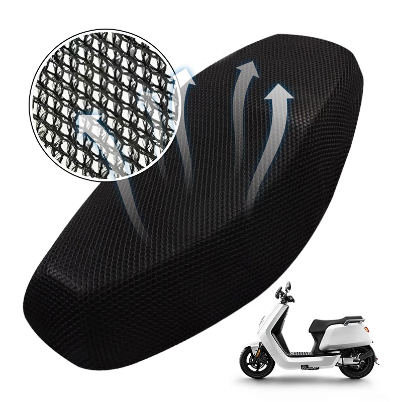 

Motorcycle 3D Mesh Fabric Anti-skid Pad Scooter Seat Electric Bike Seat Cover Summer Breathable Covers Cushion Net Cover New