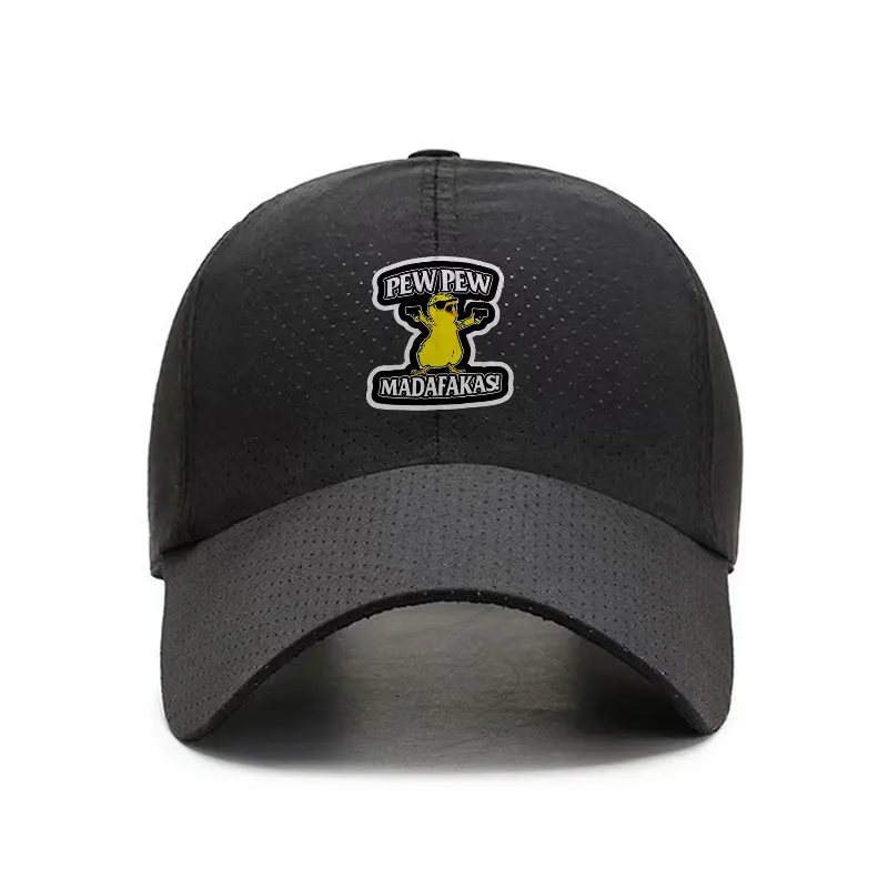 Pew Pew Madafakas Yellow Chick Quick Dry Adjustable Baseball Cap