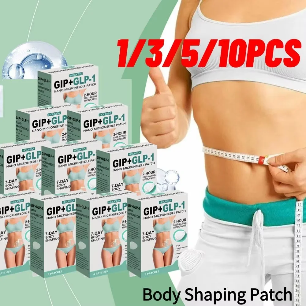Parche adelgazante péptido para dar forma al cuerpo, parche Nano microagujas, pérdida de peso, quemar grasa y adelgazar, Chip microcristalino, 10/5/3/1 Uds.