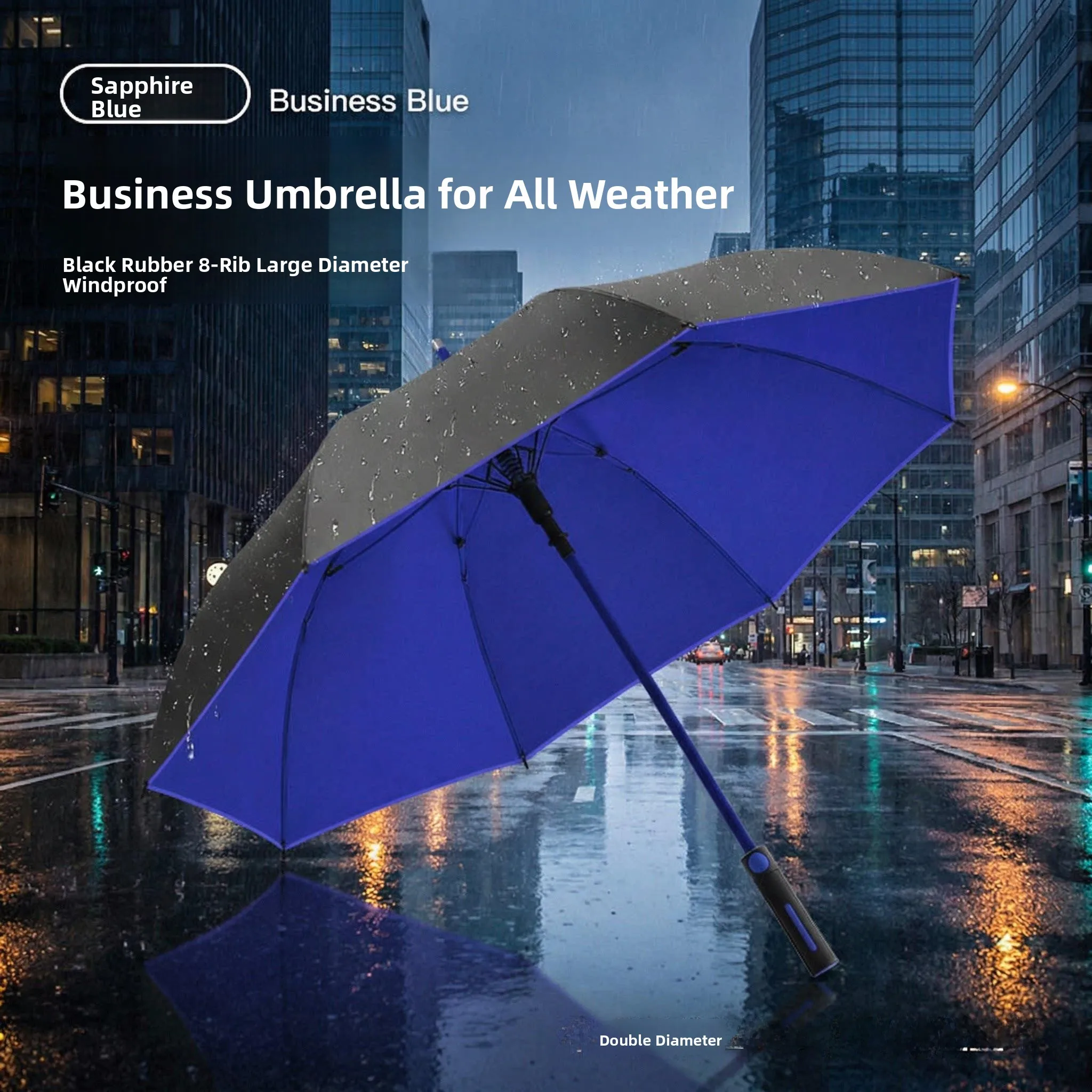 

Extra Large Thickened Windproof Long-Handled Umbrella for Heavy Rain Men's Special Double Person Stormproof Durable Rain Umbr...