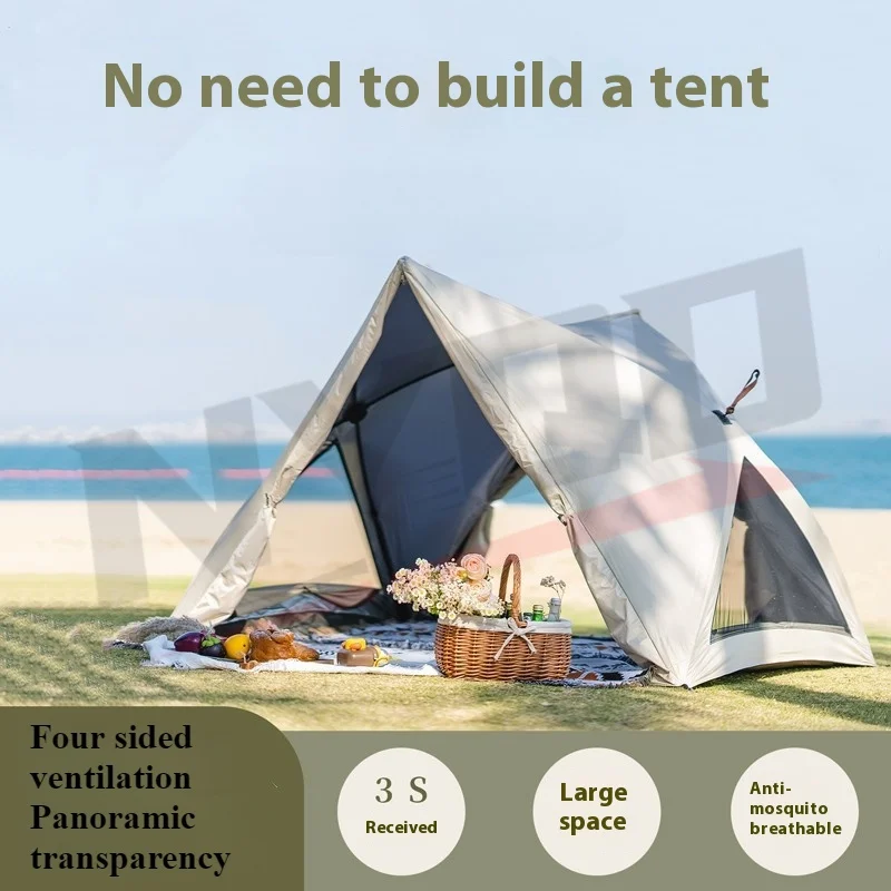 

3-4 People Quick Open Folding Sunshade and Rainproof Outdoor Tent Camping Beach Automatic Tent gazebo 미니텐트
