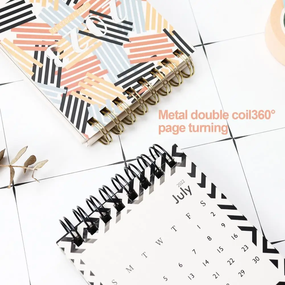 Office Supplies  Durable Standing Flip Desk Calendar Tear-Resistant Calendar Clear Pattern   for Office