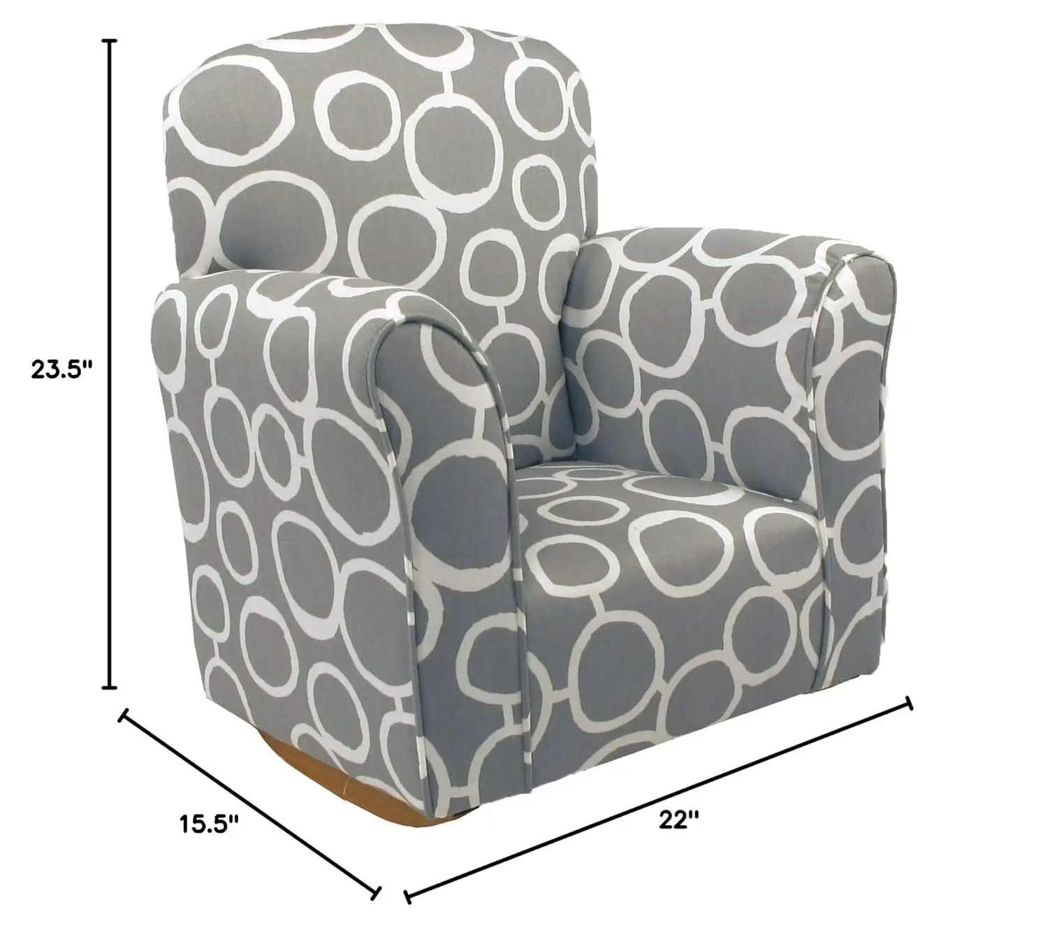 Home Furniture Child Rocker, Freehand Storm Cotton