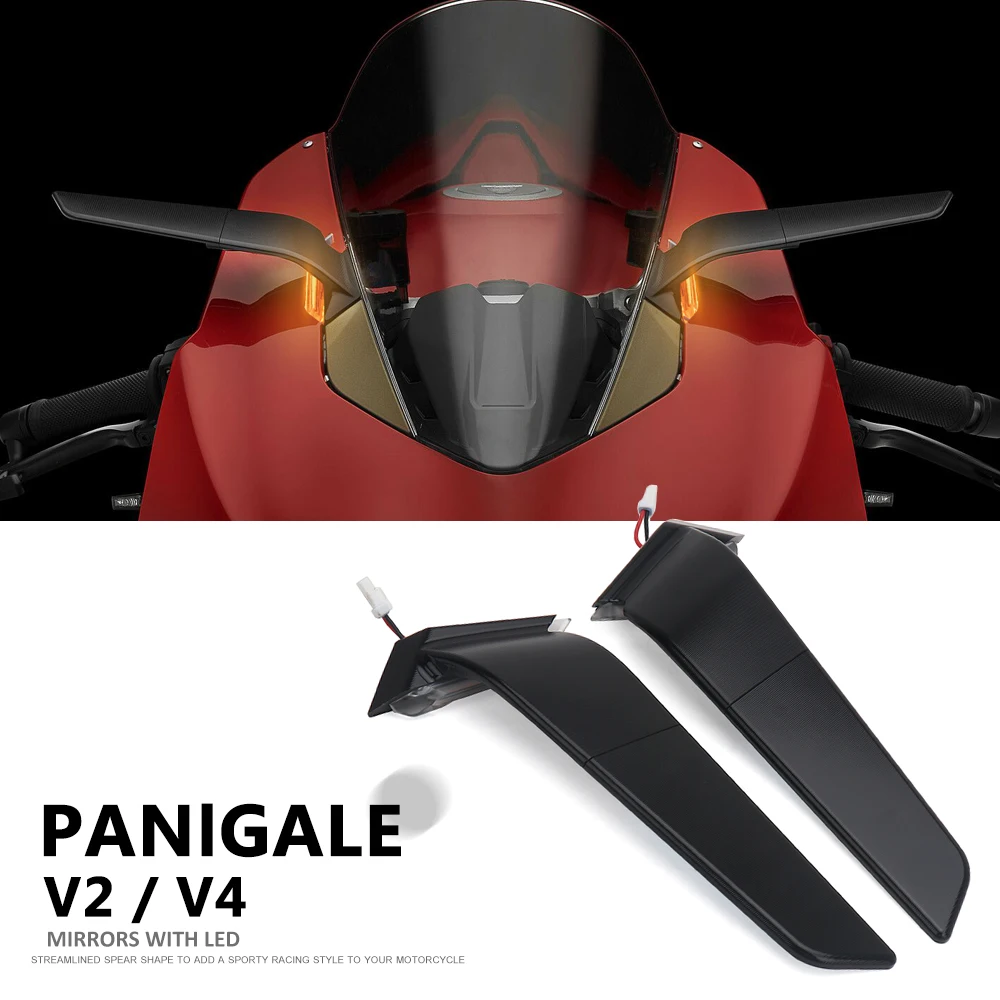 

Motorcycle Accessories New Rearview Mirror With LED Turn Signals For Ducati Panigale V2 2020-2023 PANIGALE V4 2019-2022