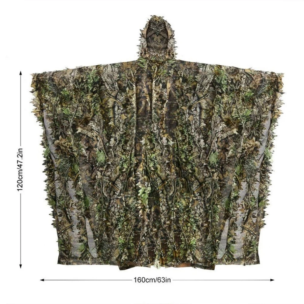 Hunting clothes New 3D maple leaf Bionic Ghillie Suits Yowie sniper birdwatch airsoft Camouflage Clothing jacket and pants