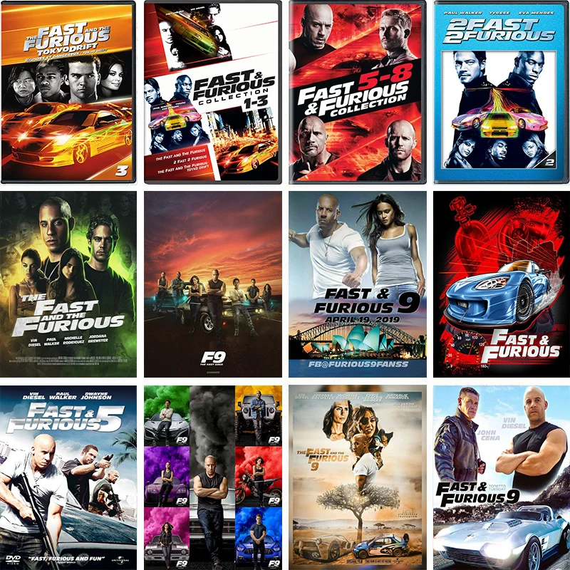 Movie Tv Show Fast & Furious 9 FF9 Poster Decoration Art Decor Painting Home Decor Poster Room Wall Decor Canvas Poster