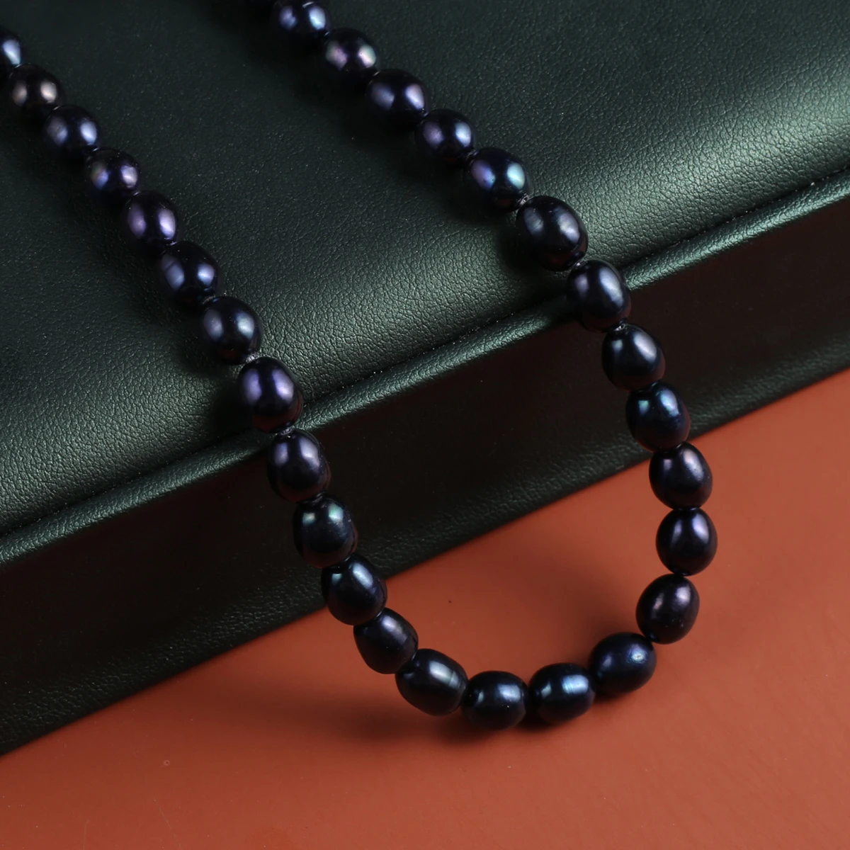 

Natural Freshwater Black Pearl Rice Shape Beads 6-8mm Charm Jewelry Making DIY Necklace Bracelet Accessories Gift 36cm