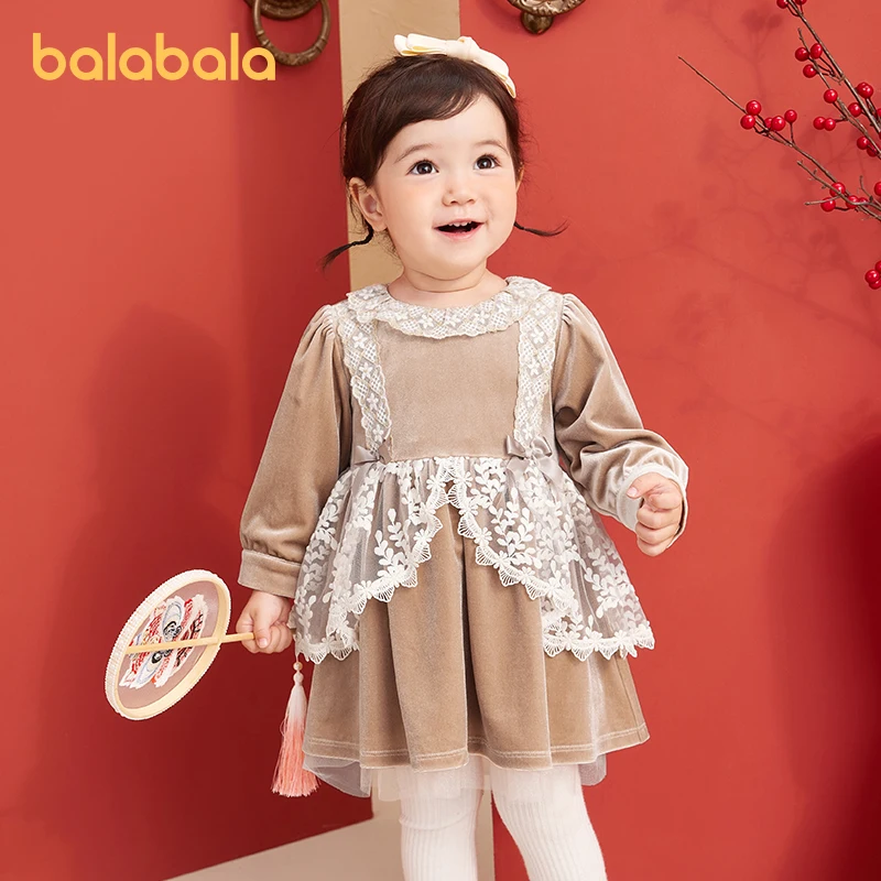 

Balabala Dresses Girls Children Skirts 2024 Summer New Baby Princess Dresses Fluffy Tulle Children Formal Wear Sweet Fashionable