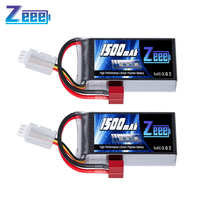 2pcs Zeee 2S 1500mAh Lipo Battery 7.4V 60C with Deans Plug for FPV Drone Boat RC Car Racing Hobby Specialized Lipo Model Parts