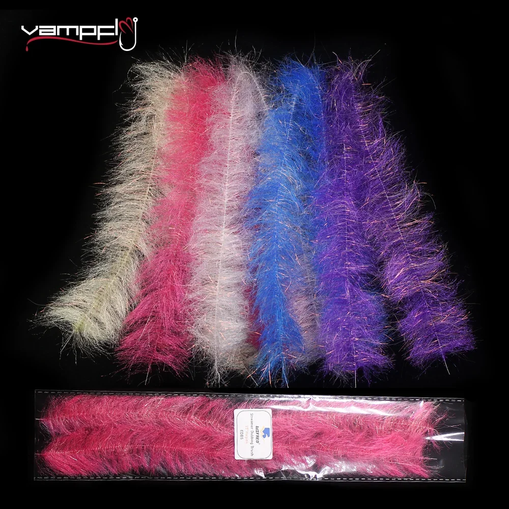 

Vampfly 1pack=2pcs Streamer Dubbing Brush Fly Tying Brushes Fly Tying Material for Streamer Minnow Trout Saltwater Fishing Lures