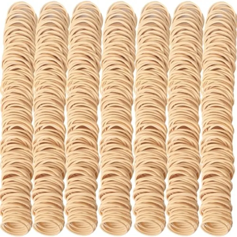 

Rubber Bands Size #10 Beige 760 pcs Approximately 0.42 lb 1 inch #10 Elastic Rubber Bands for Office Supplies