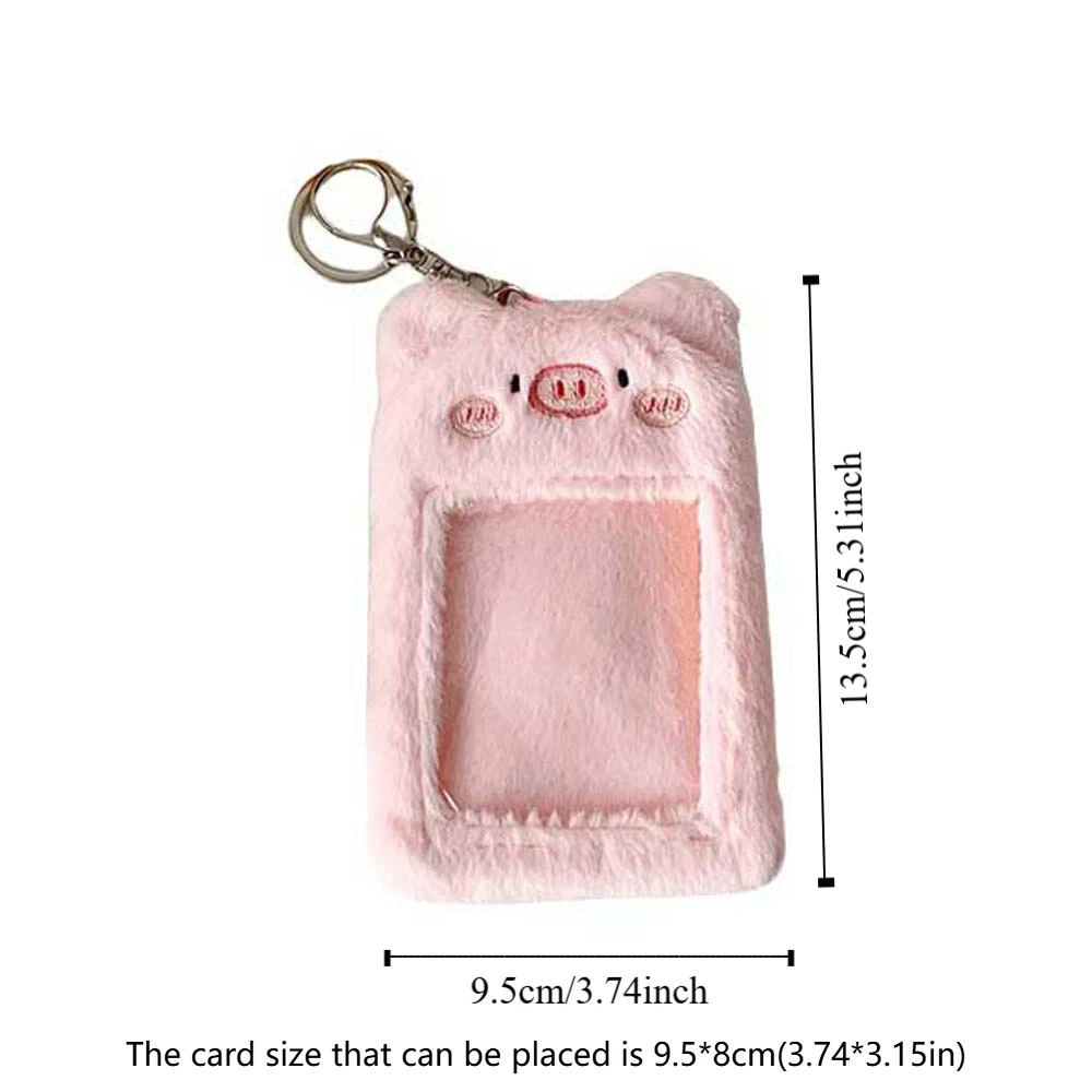 الكورية نمط المعبود الكرتون Photocard حامل بطاقة كم القط خنزير الأصفر بطة الدب أفخم الحيوان غطاء البطاقة الحيوانات