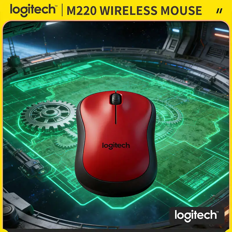 

Logitech M220 Silent Wireless Mouse 2.4GHz USB Link 10m Range Compact Portable Home Office Travel Trip Convenient Use
