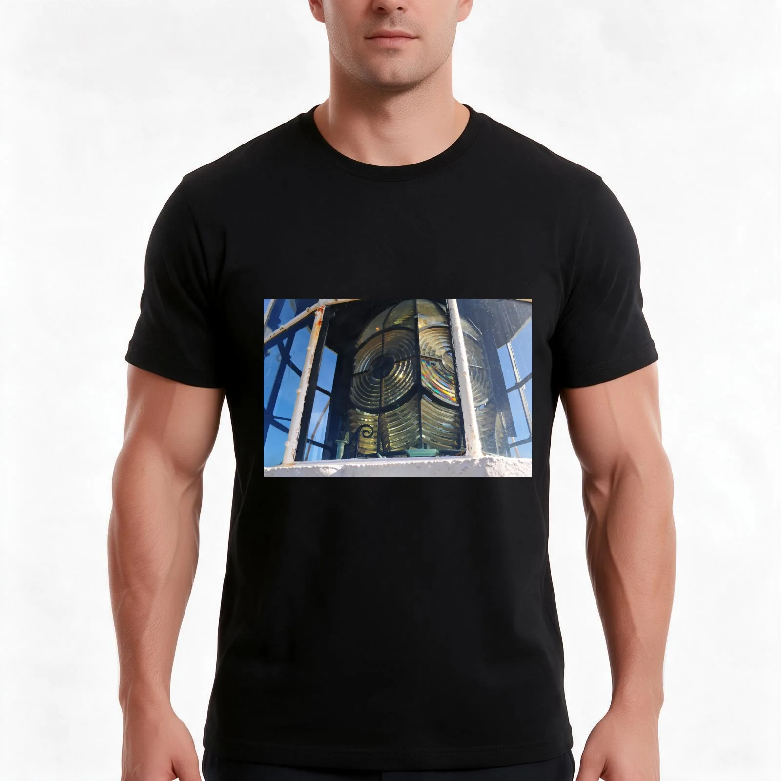 Loop Head light T-Shirt, Summer Casual Cotton Tee, Oversized Streetwear Tops, Vintage Graphic Print, Loose Fit Short Sleeve