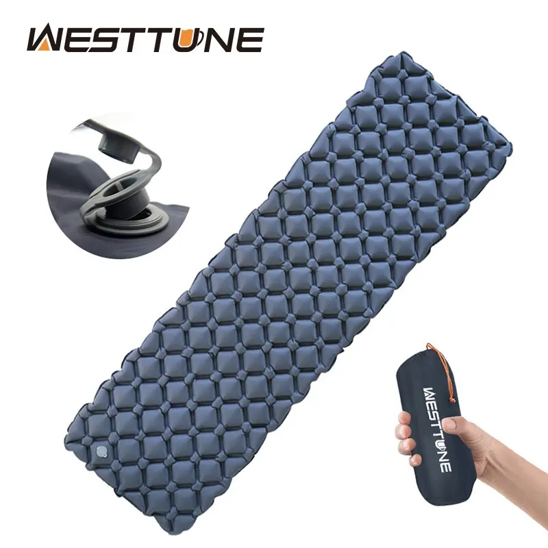 WESTTUNE Camping karimata Ultralekki nadmuchiwany materac przenośna poduszka powietrzna na zewnątrz mata do spania do podróży piesze wycieczki