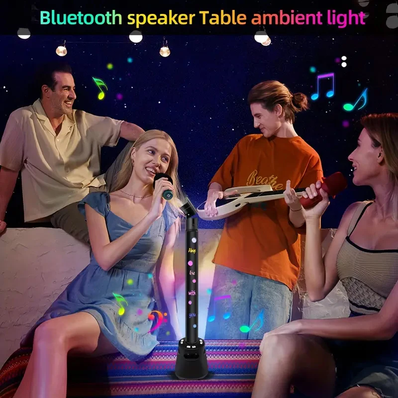 RGB 픽업 라이트 블루투스 스피커 데스크탑 라이트 음악 리듬 주변 픽업 램프 라이브 룸 파티 전자 스포츠 크리스마스 장식 램프