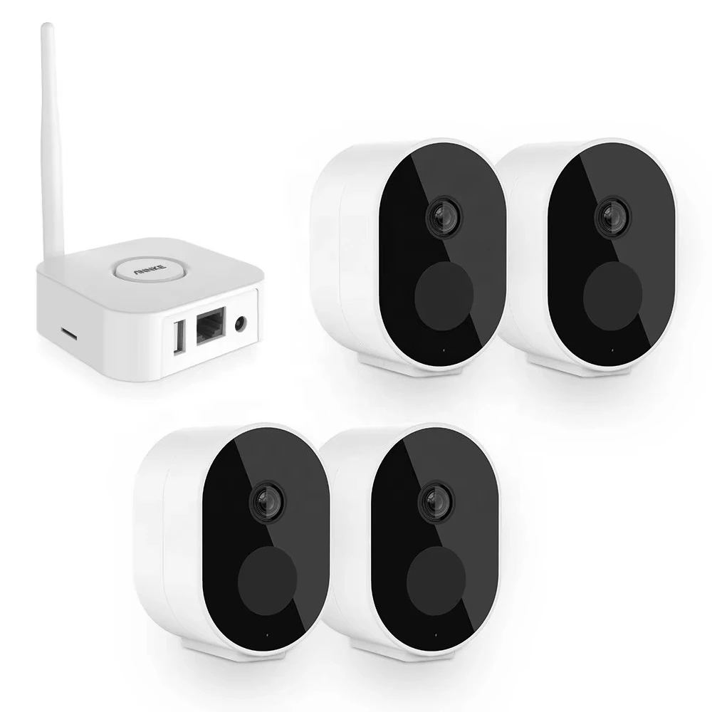 

1080P H.265 Wireless WiFi Battery Camera Kit Smart Home Human Detection CCTV System With Two-way Audio