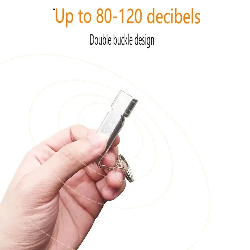 

Portable High Frequency Aluminum Alloy Emergency Whistle Keychain Outdoor Tools Training Whistle Camping Hiking EDC Accessories