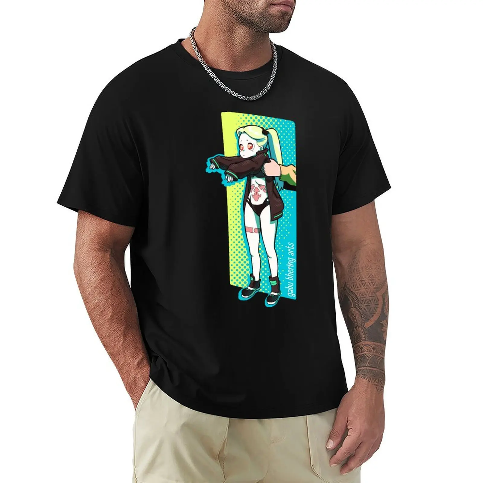 

Long Rebecca from Edgerunners T-Shirt football t shirt new edition plain mens plain t shirts