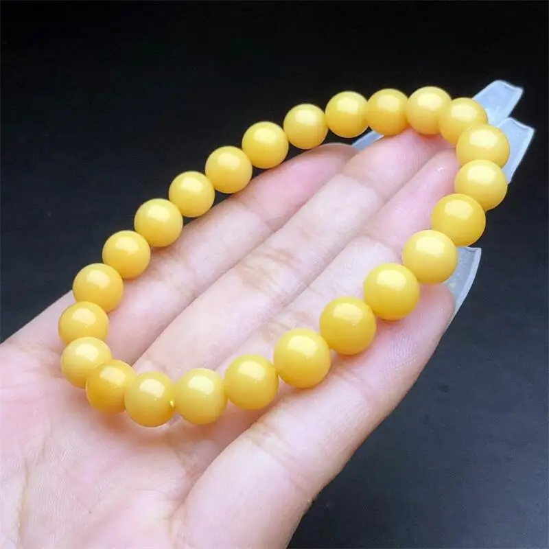 7MM Natural Burmese Topaz Bracelet Fashion Crystal Quartz Gemstone Jewelry Reiki Healing Gift For Women 1pcs