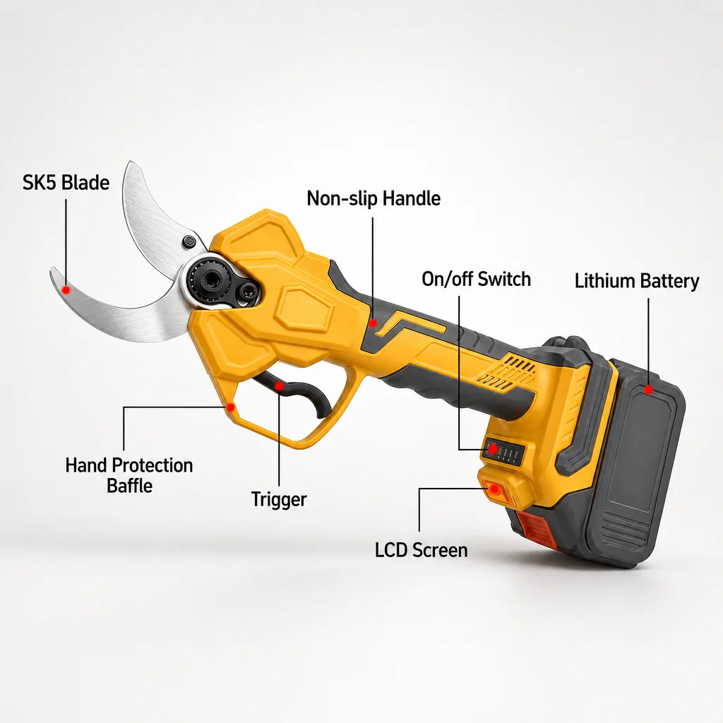 Elektrische snoeischaar met ui - Pole Saw Cordless Telescopic recensie en prijs