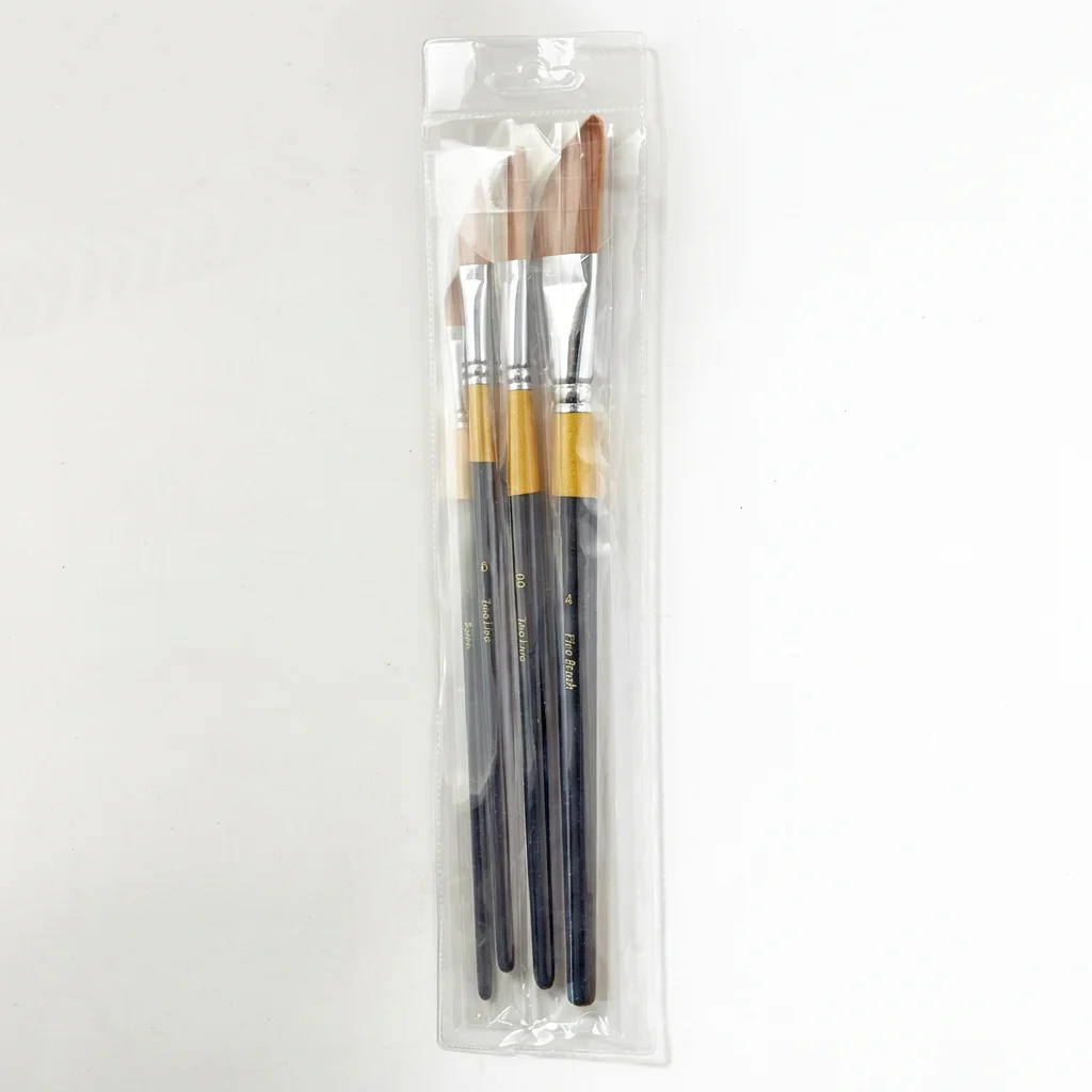 4 Stück Nylon-Eichhörnchenhaar-Pinsel, professionelle Künstlerpinsel mit gemischten Borsten, komfortabel für Ölmalerei – Detail 15