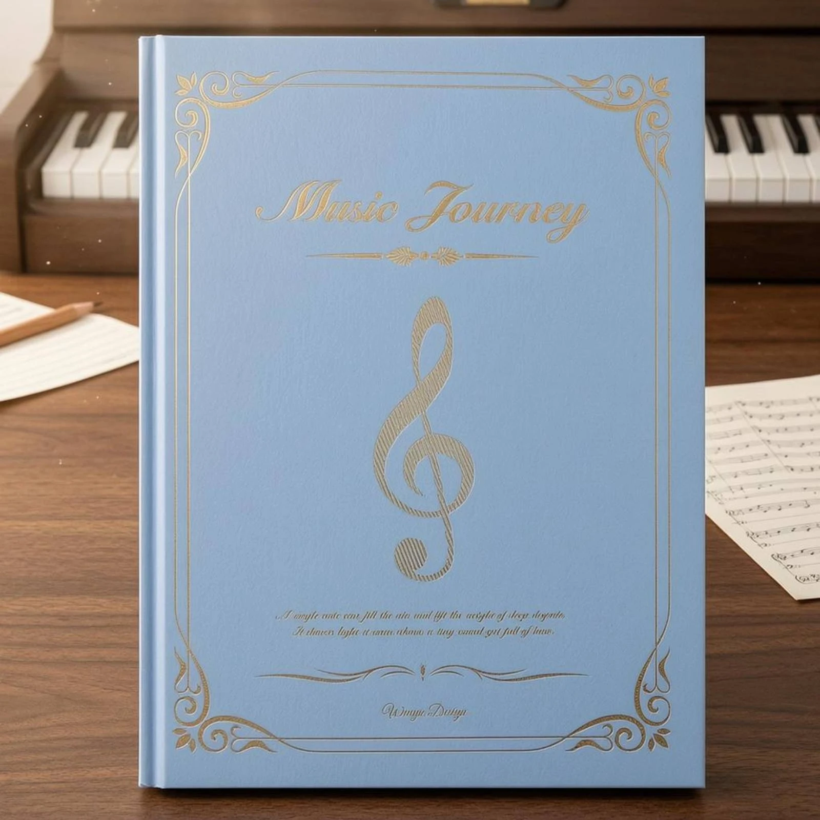 A4 Music Score Folder Hard Cover Sheet Music Binder Clear Sleeve Score Folder Treble Clef