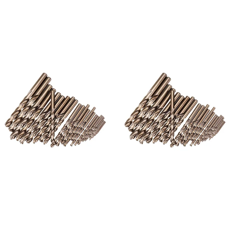 ABLK 2 ชุด 1.0-13 มม.โคบอลต์เคลือบเจาะ Bits HSS M35 ไฟฟ้าเจาะบิตสําหรับไม้โลหะเหล็กเครื่องตัดไม้เจาะ