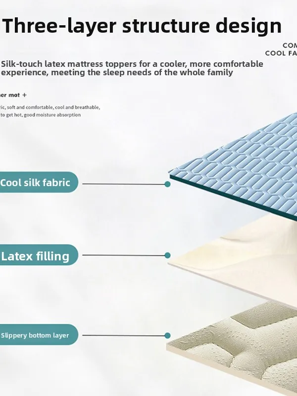 

Латексный охлаждающий коврик из ледяного шелка, мягкое постельное белье с водной талией для односпальной двуспальной кровати, складной коврик с кондиционером Dormi, складной Sle