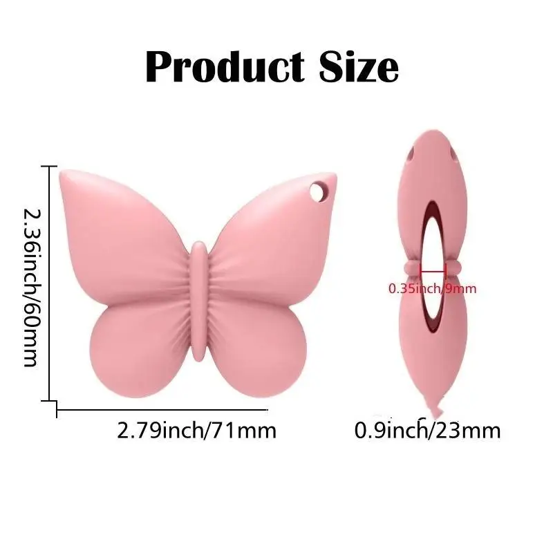 Silicone Butterfly Shaped Lip Balm Holder Keychain Cute Design Multiple Colors Perfect For Handbag Backpack Daily Travel Use