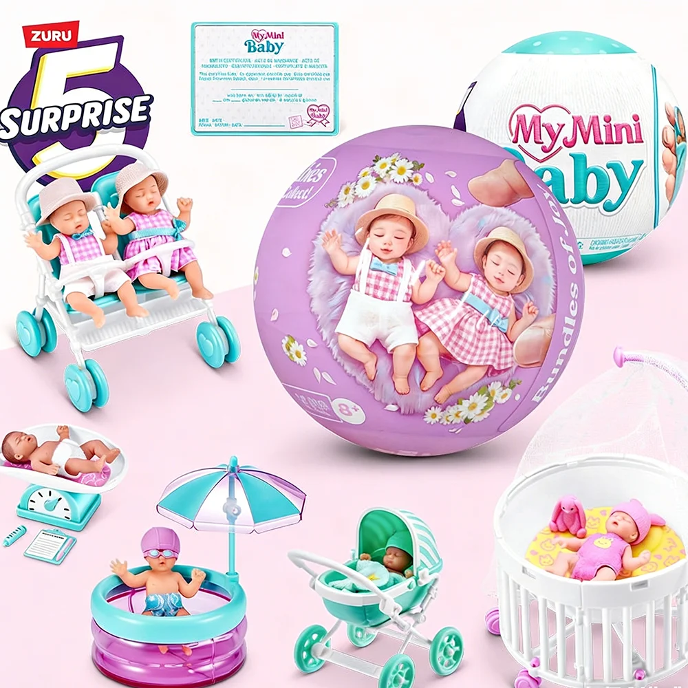 

ZURU Surprise Baby Ball Series Mini Silicone Doll Miniature Scene Mysterious Capsule Blind Box Collectibles Children's Toys
